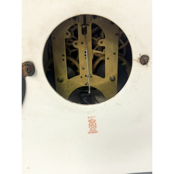 Antique Victorian Royal Bonn Germany Porcelain Mantle Clock - Picture 5 of 11